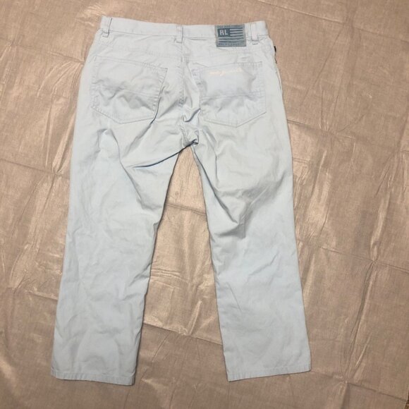 Ralph Lauren Polo Jeans Company Crop Pants Womens Size 8 Light Blue Casual - Picture 4 of 9